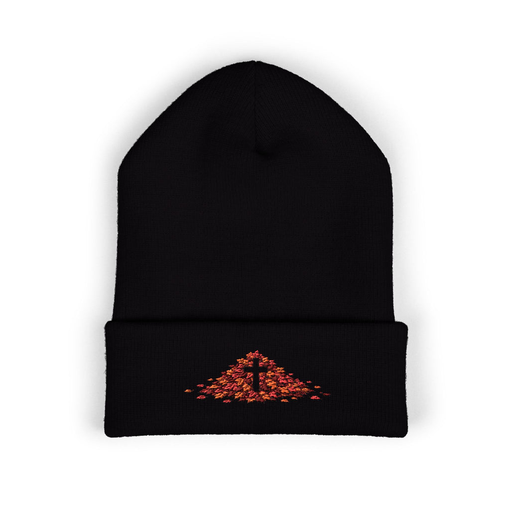October Limited Cross Beanie — Embroidered