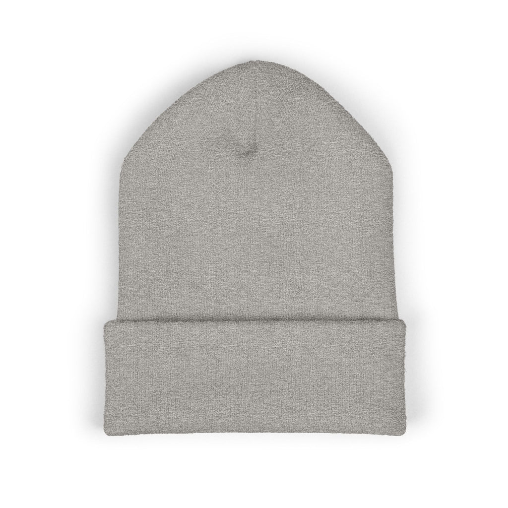 You Are Loved Embroidered Cuffed Beanie — Warm Knit Hat with Halo Design