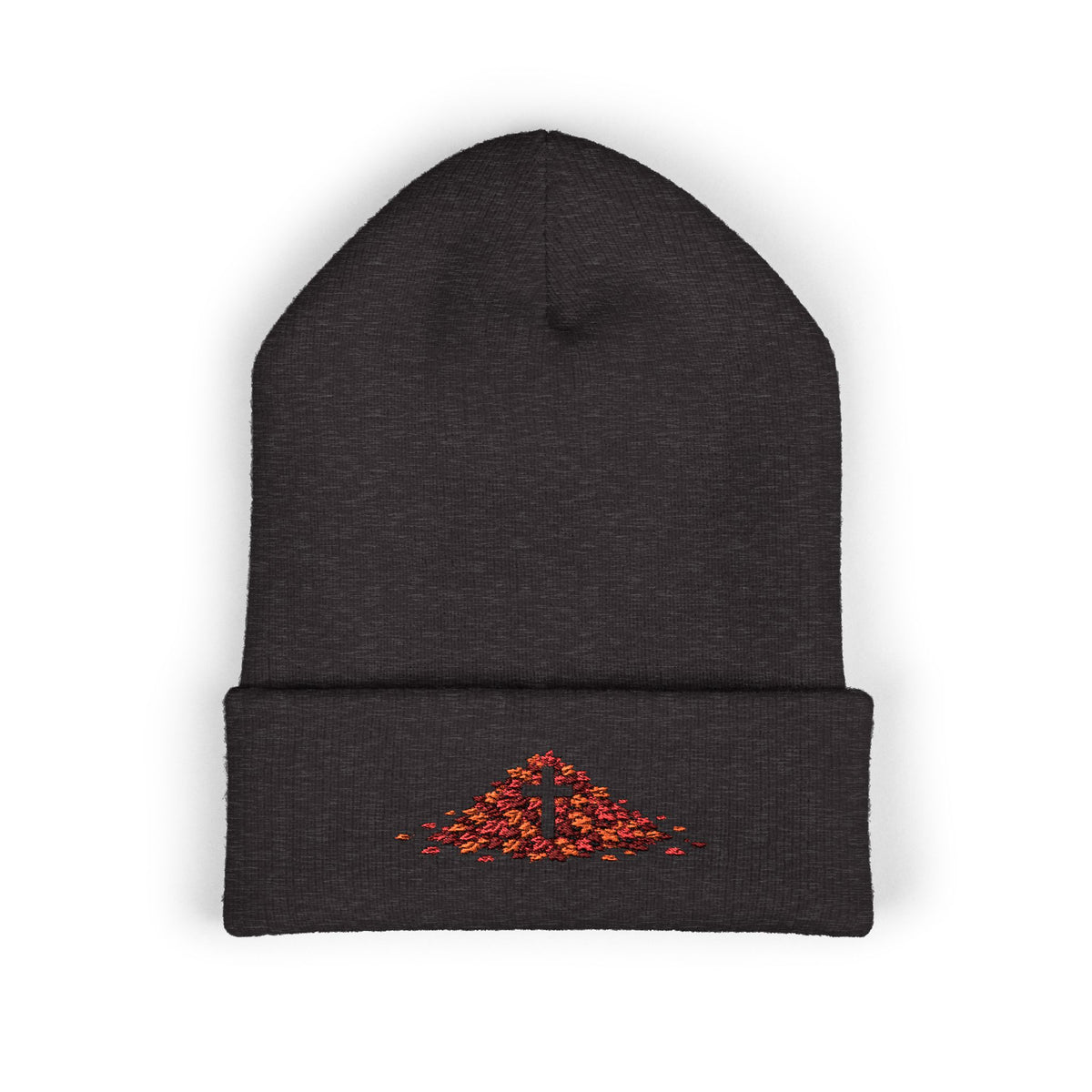 October Limited Cross Beanie — Embroidered