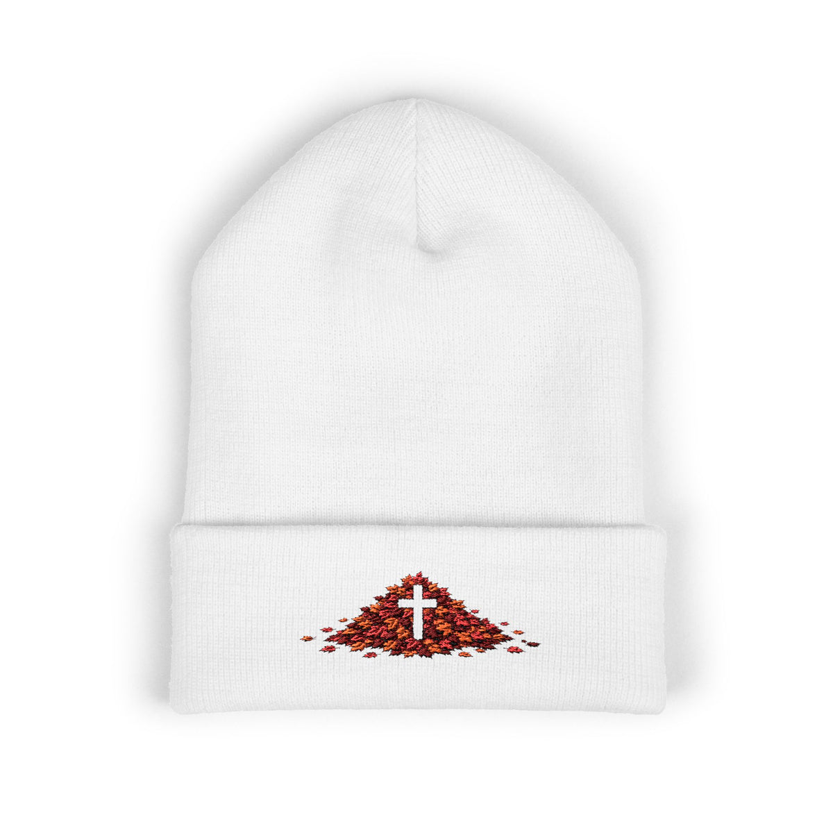 October Limited Cross Beanie — Embroidered