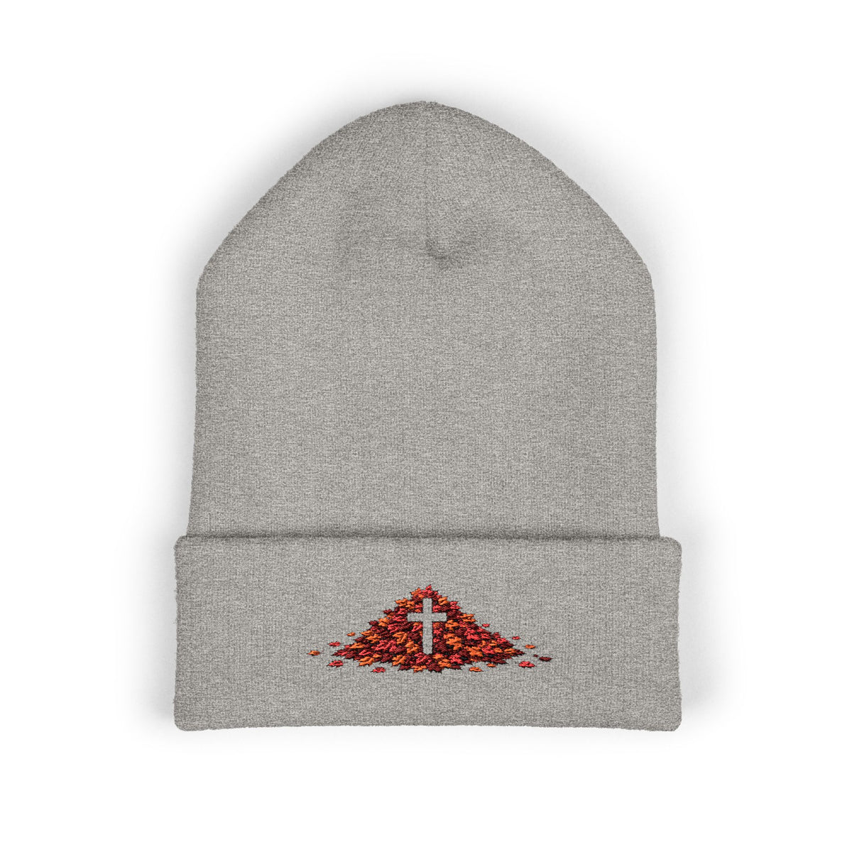 October Limited Cross Beanie — Embroidered